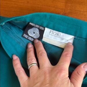 Vintage Teal Pencil Skirt